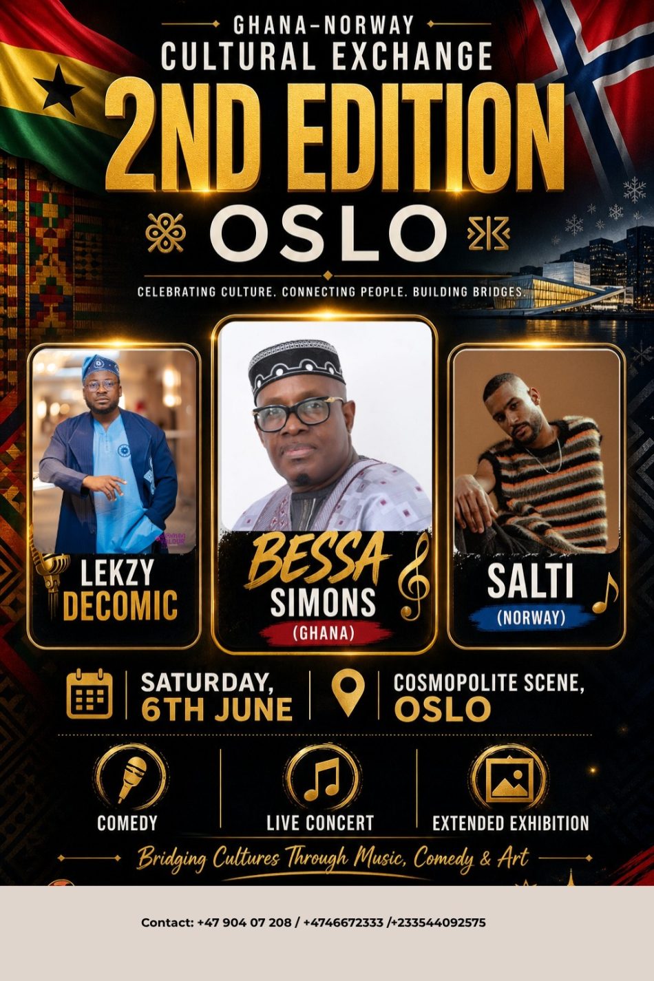 Ghana–Norway Cultural Exchange 2nd Edition Continues with Music, Comedy and Cultural Celebration in Oslo